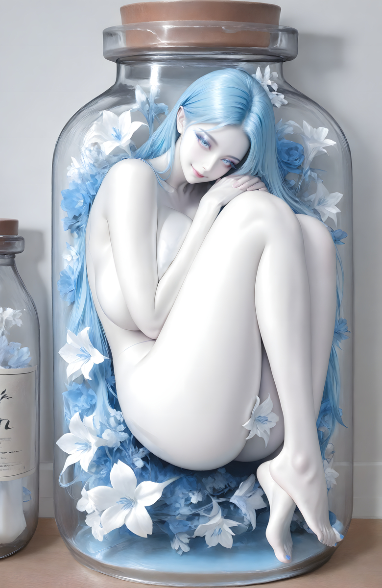 瓶中少女-pixiv插画-作品交流服务