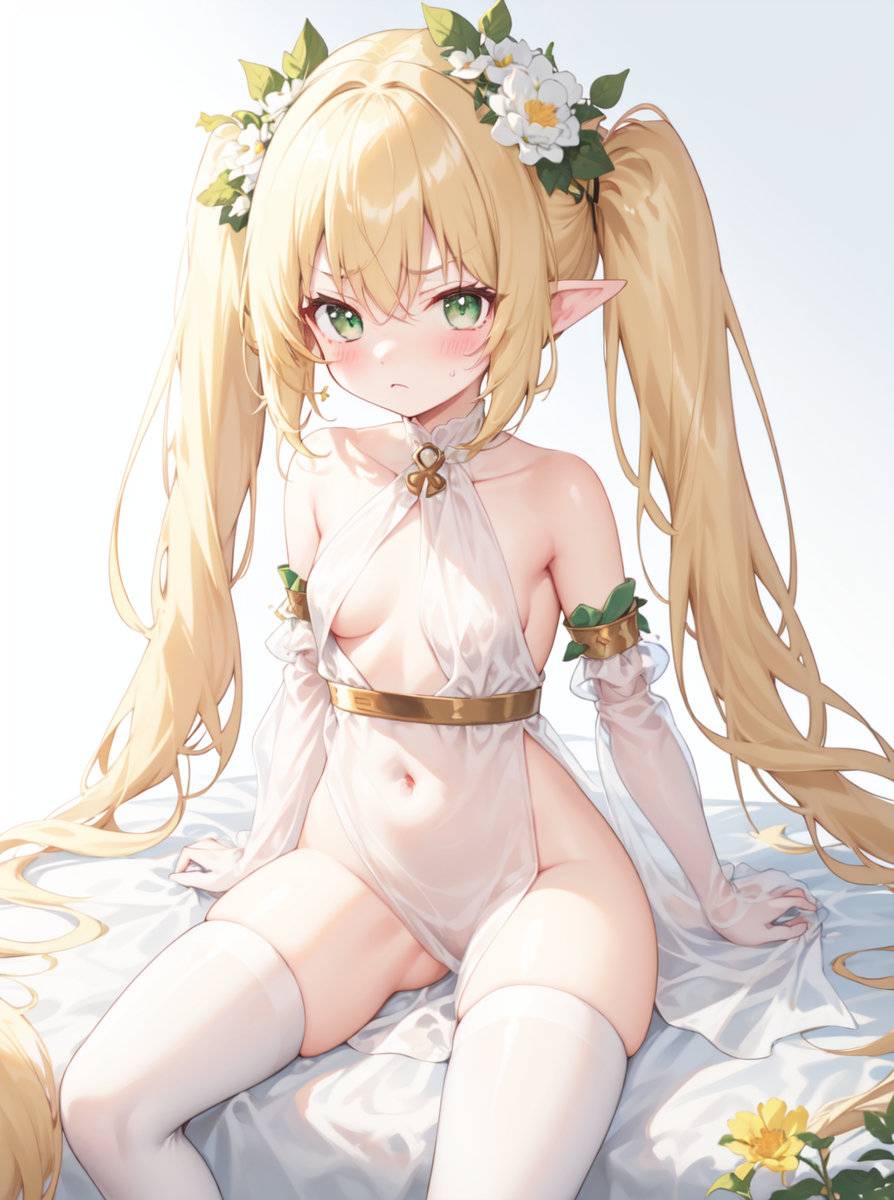 穿着希腊白袍的少女-pixiv插画-作品交流服务