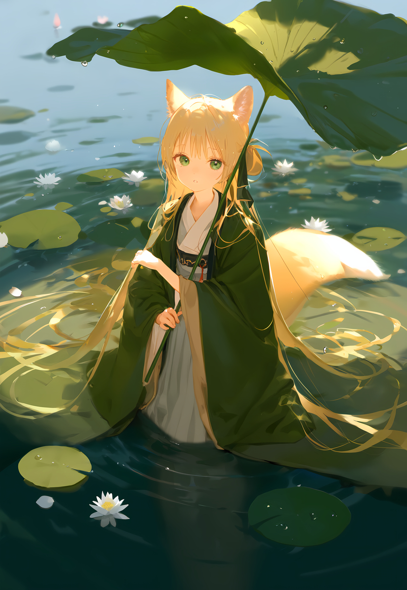 荷花羞玉颜-pixiv插画-作品交流服务