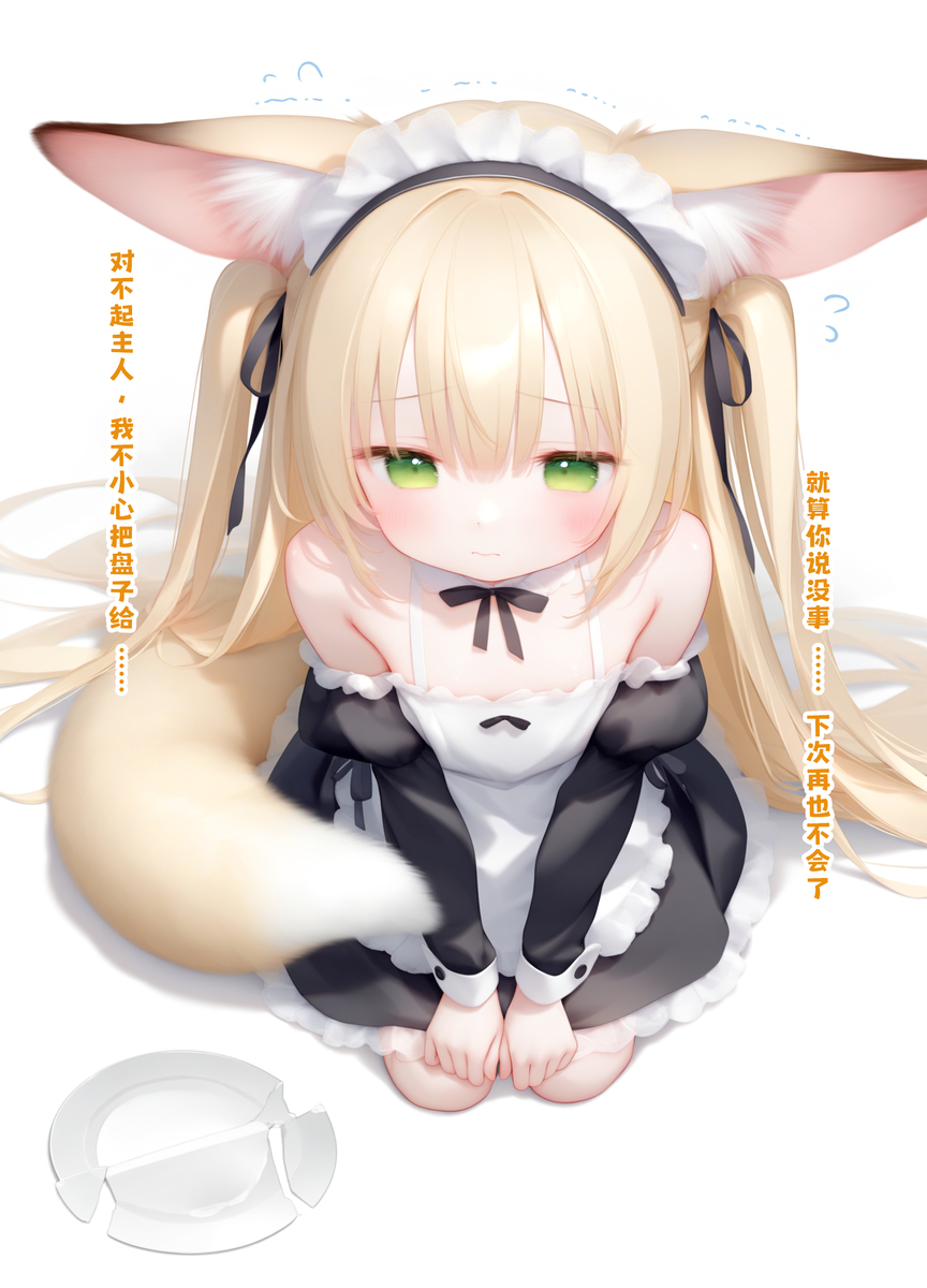 总是摔碎盘子的女仆-pixiv插画-作品交流服务