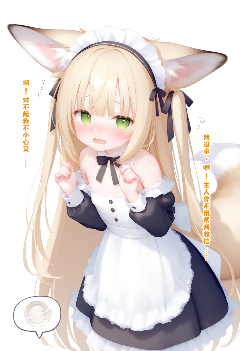 总是摔碎盘子的女仆-pixiv插画-作品交流服务