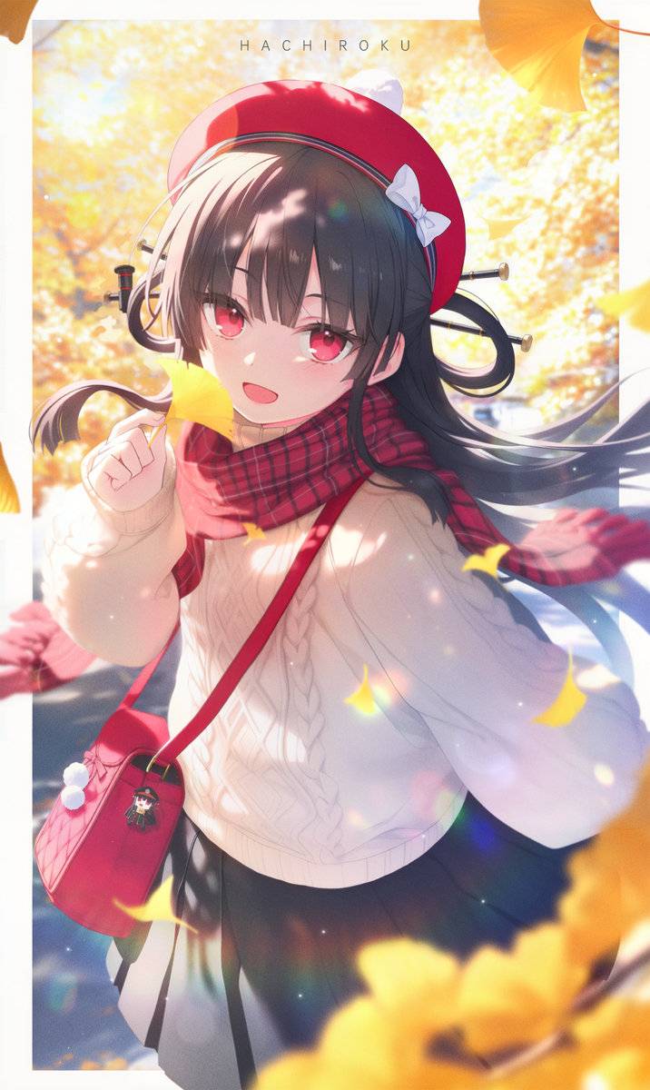 银杏-pixiv插画-作品交流服务
