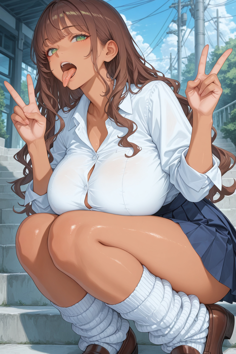 妳的拍照姿勢總是那麼奇怪...辣妹風格?-pixiv插画-作品交流服务