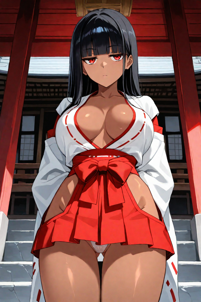 幹嘛~就想看來我的巫女服嗎?-pixiv插画-作品交流服务