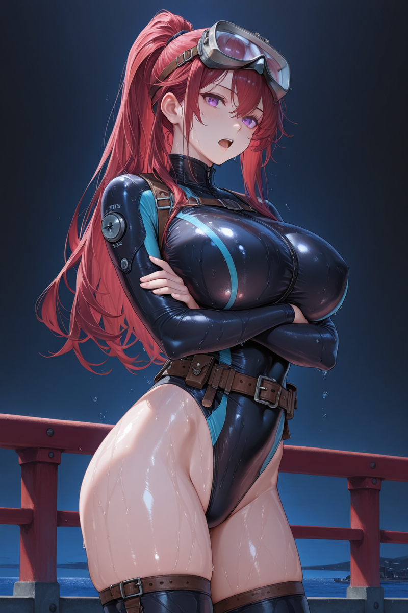 別開玩笑了~那麼晚還要下去潛水!!-pixiv插画-作品交流服务