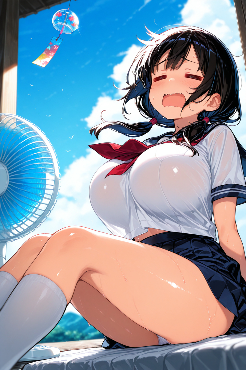 為什麼我家沒裝冷氣啊....-pixiv插画-作品交流服务