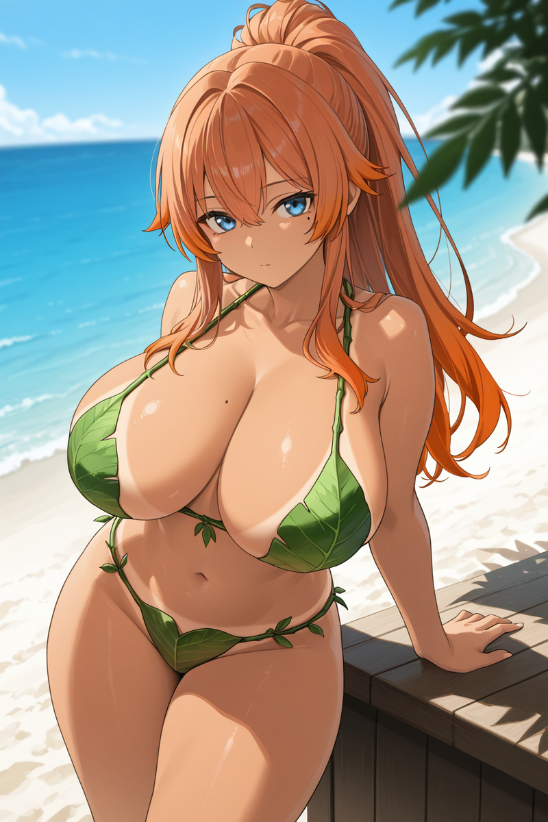 只是用樹葉做泳裝而已...有那麼奇怪嗎?-pixiv插画-作品交流服务