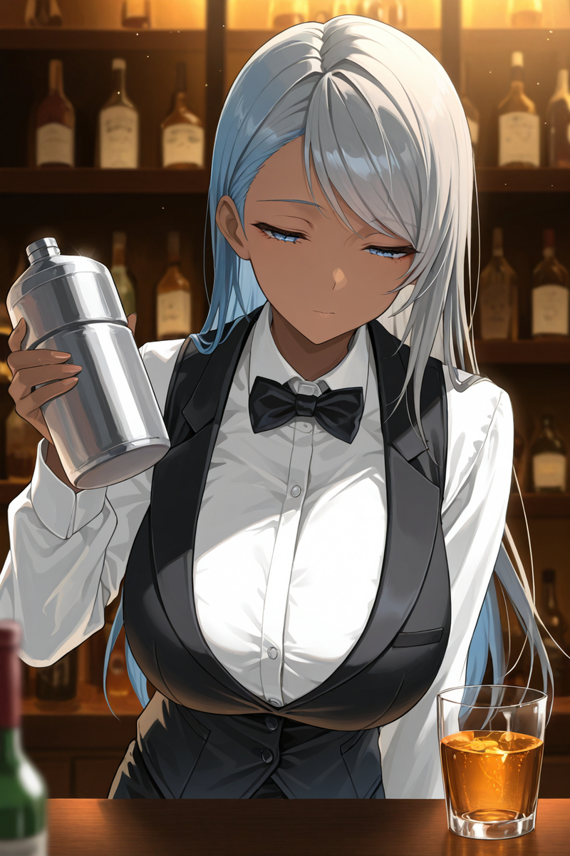 還要喝啊~那我隨便調個酒給你!-pixiv插画-作品交流服务