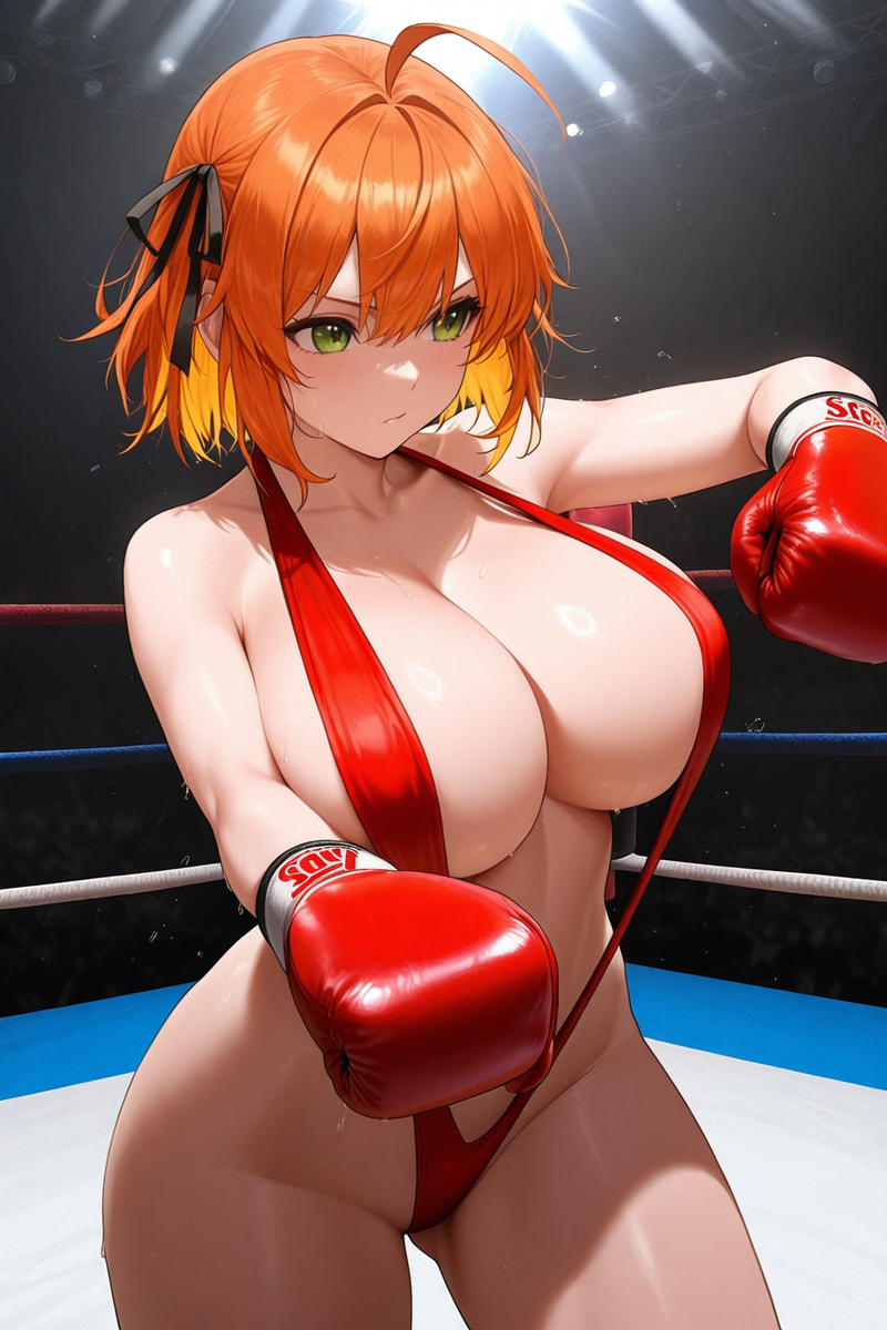 可惡~為什麼要穿這樣打拳賽啊...-pixiv插画-作品交流服务