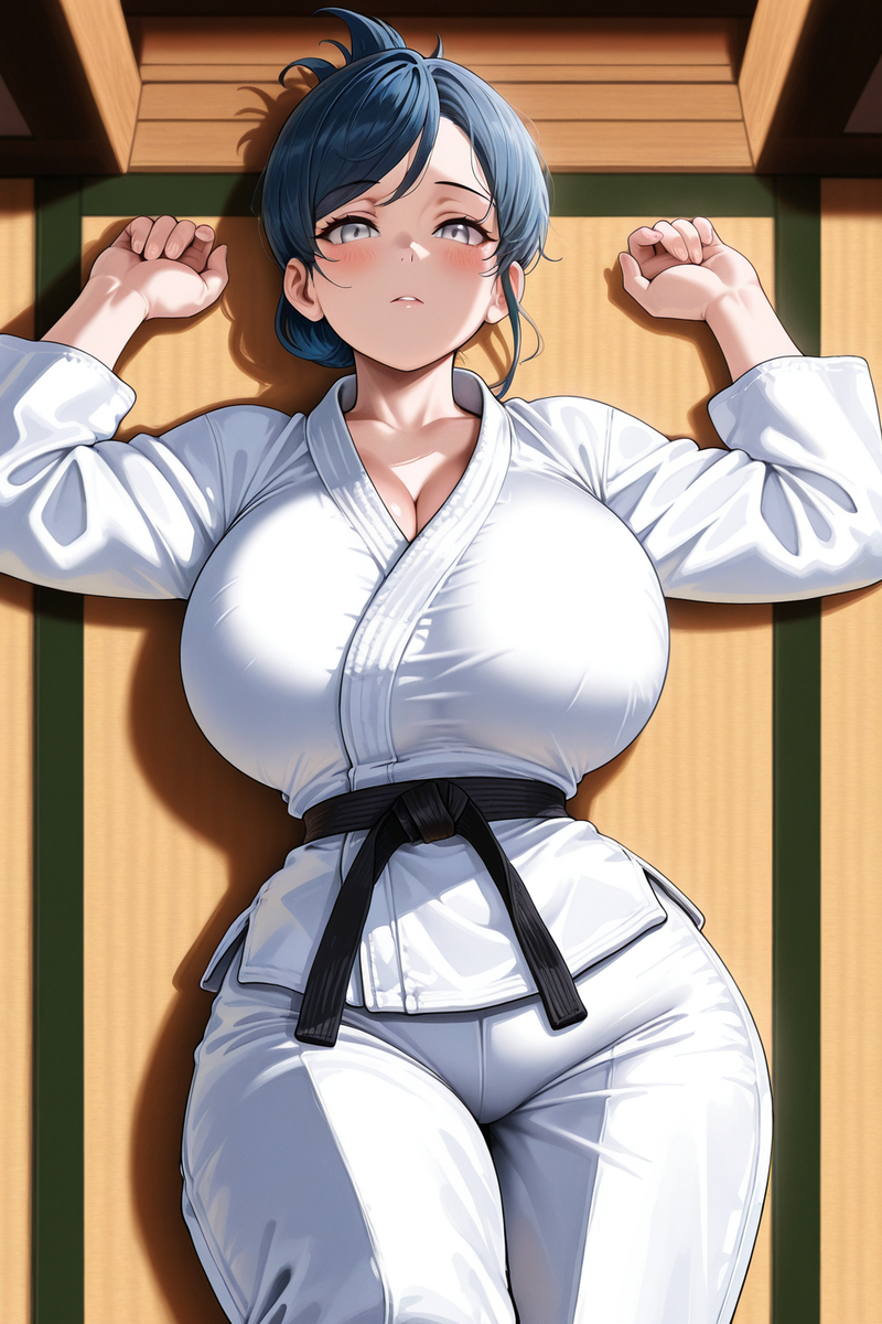 空手道美女 (脫衣)-pixiv插画-作品交流服务