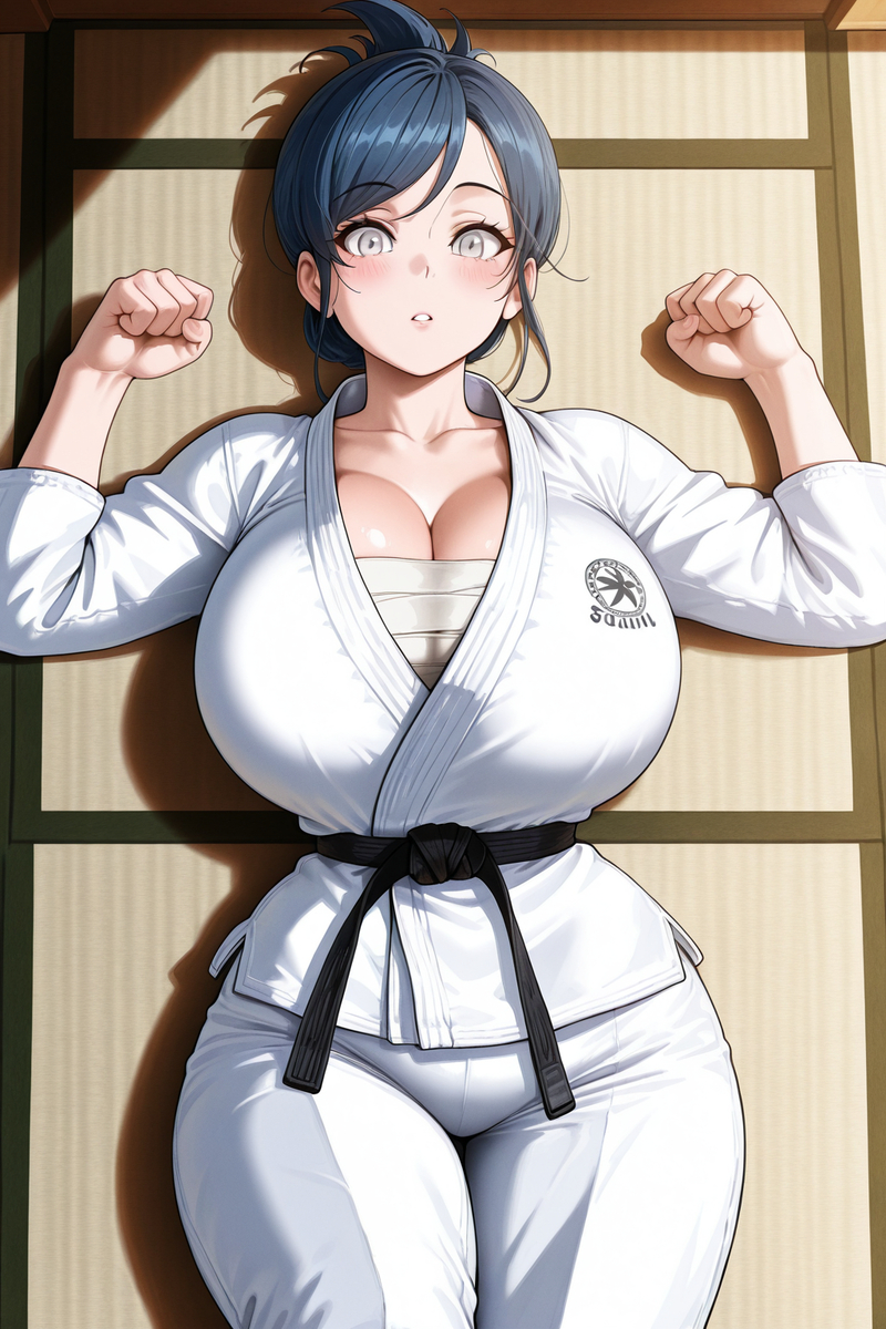 空手道美女 (脫衣)-pixiv插画-作品交流服务