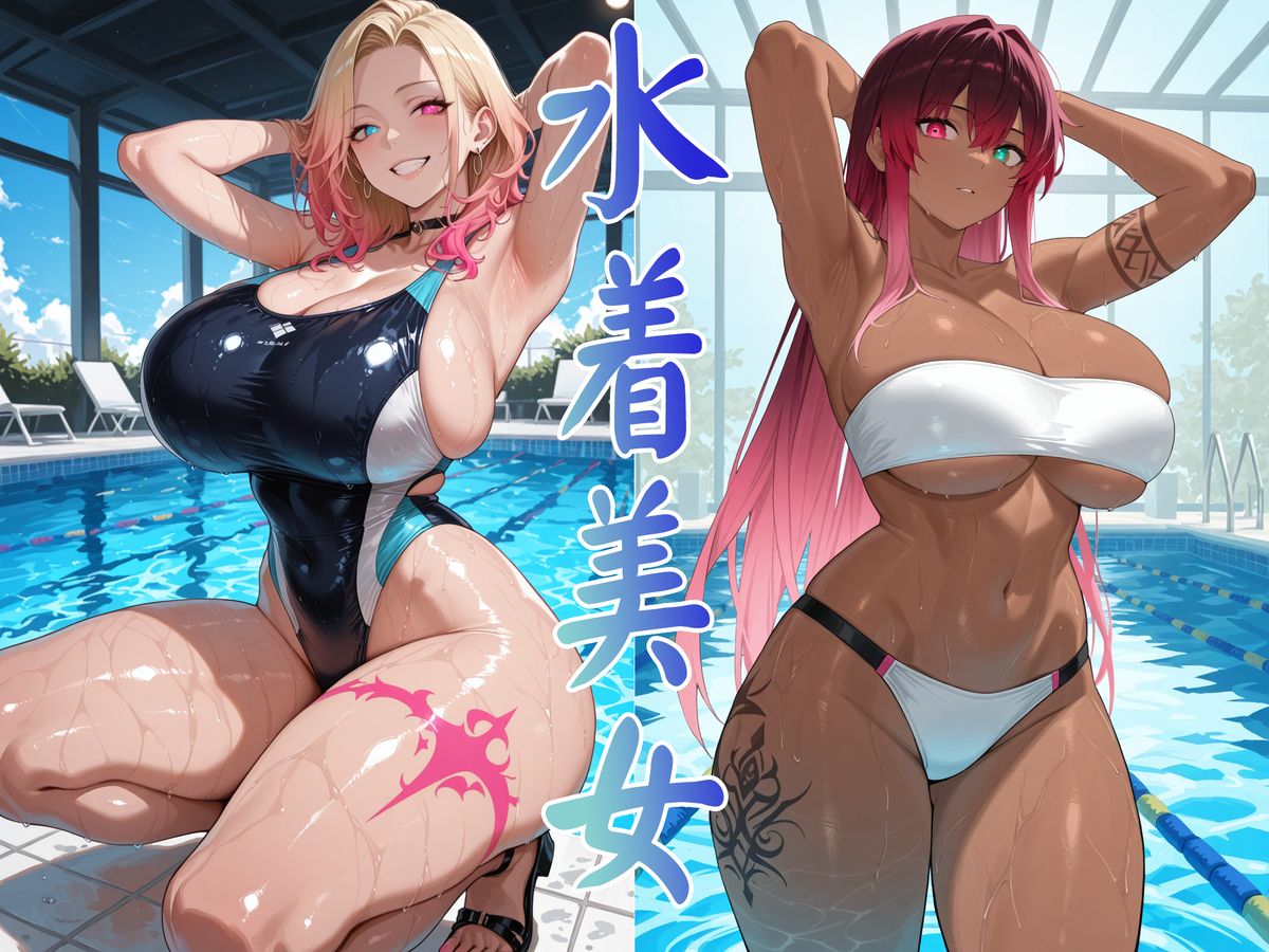 『水着美女』在DLsite發售囉!-pixiv插画-作品交流服务