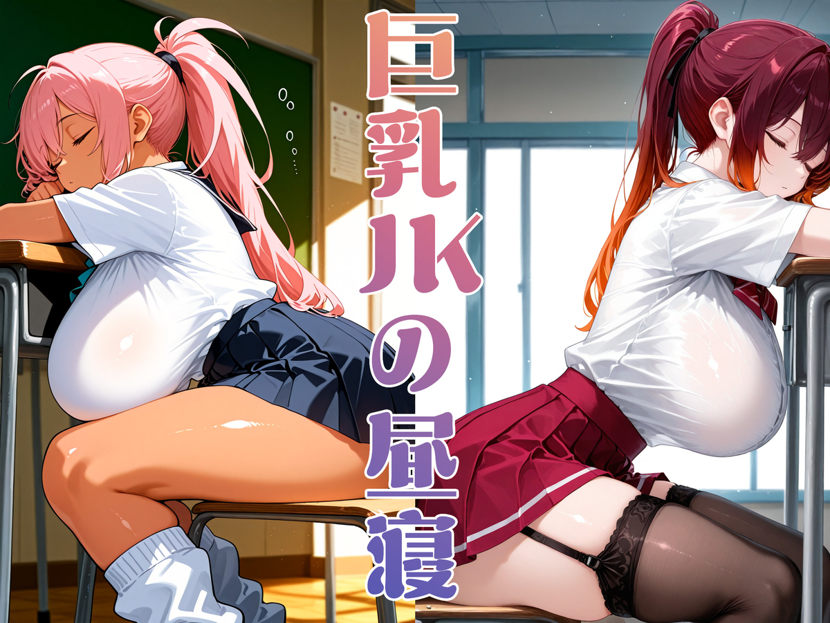 『巨乳JKの昼寝』在DLsite發售囉!-pixiv插画-作品交流服务