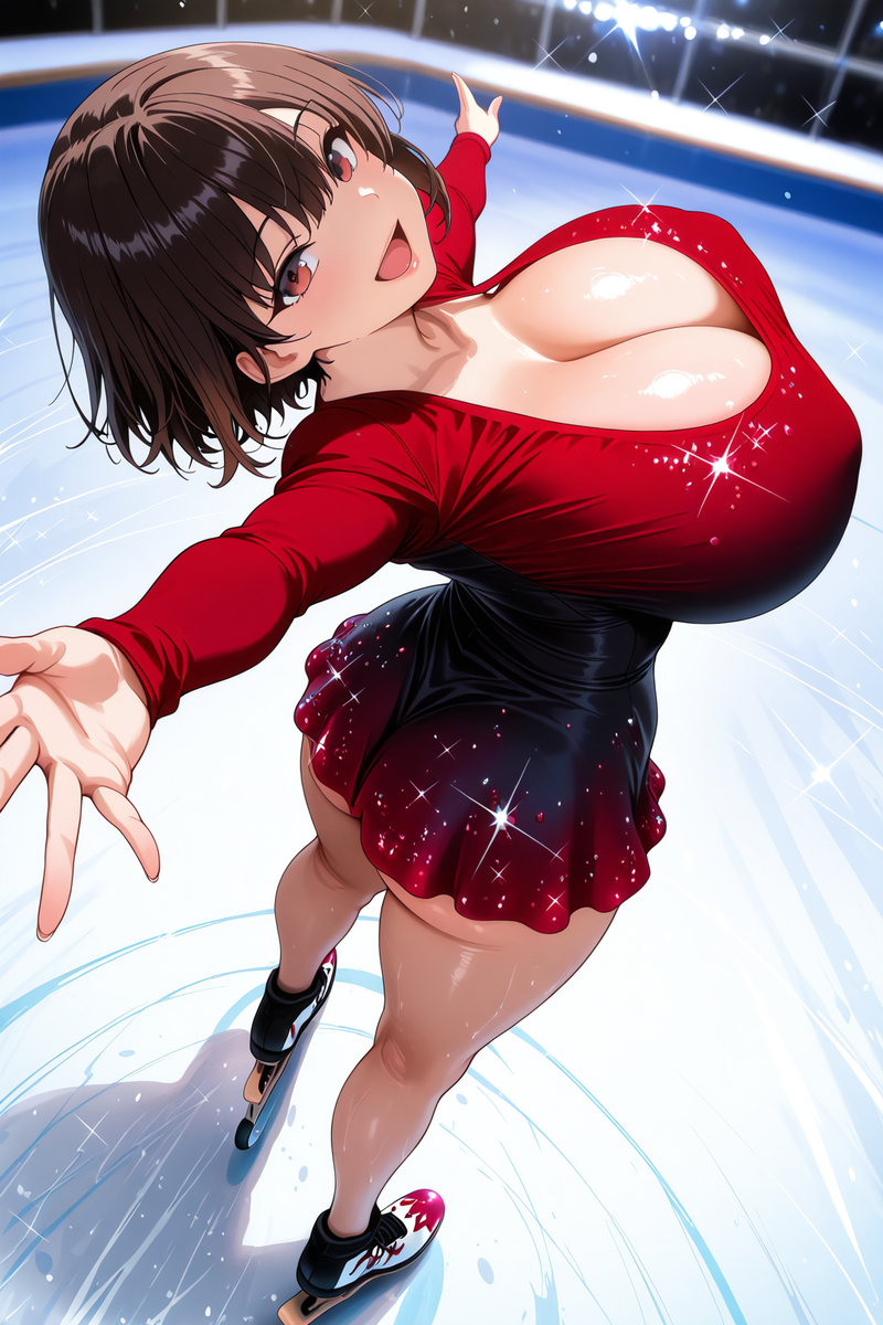 是不是感覺我的溜冰技術又進步了?-pixiv插画-作品交流服务