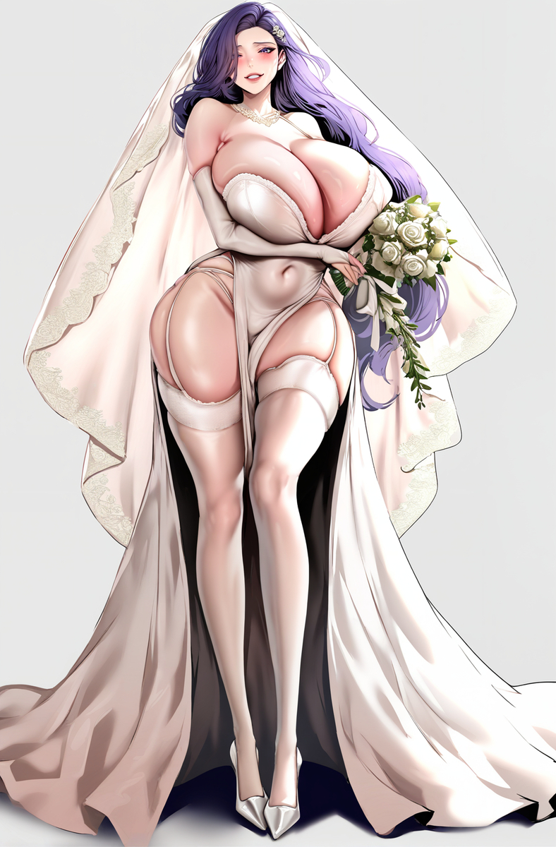 金美庭婚纱（长发差分）-pixiv插画-作品交流服务