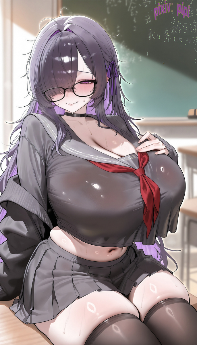 阴暗潮湿宅女为了我来上学-pixiv插画-作品交流服务