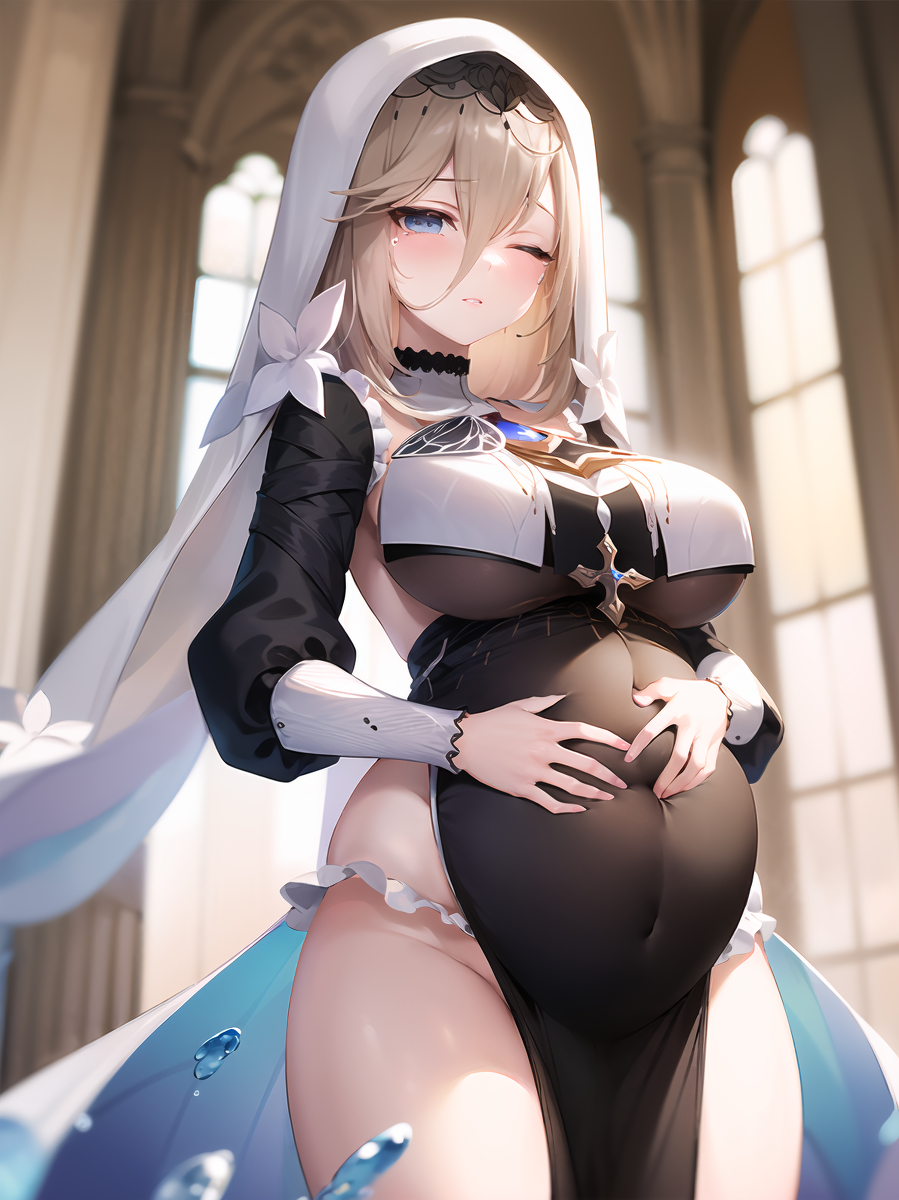 妊娠中のアポニアに陣痛が起こる理由は...騎乗位!?-pixiv插画-作品交流服务