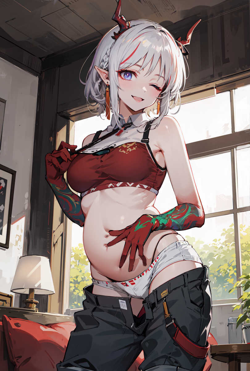 妊娠したのニェンちゃん-pixiv插画-作品交流服务