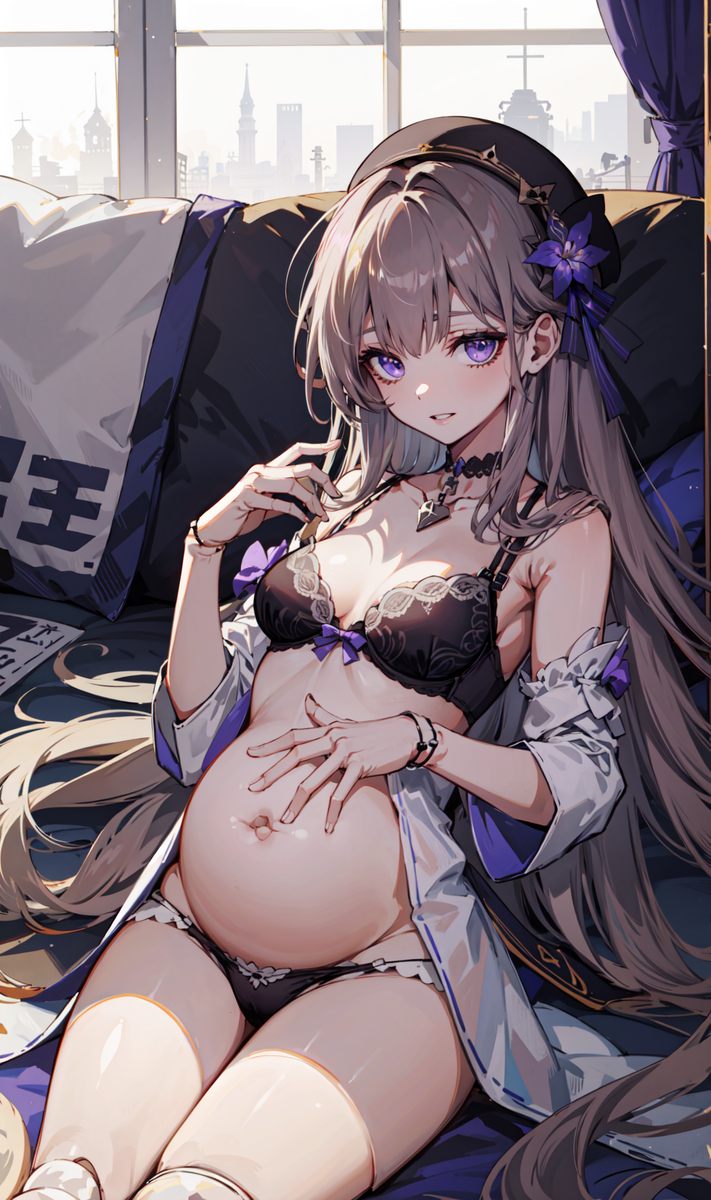 妊娠人形ヘルタ/怀孕人偶黑塔-pixiv插画-作品交流服务