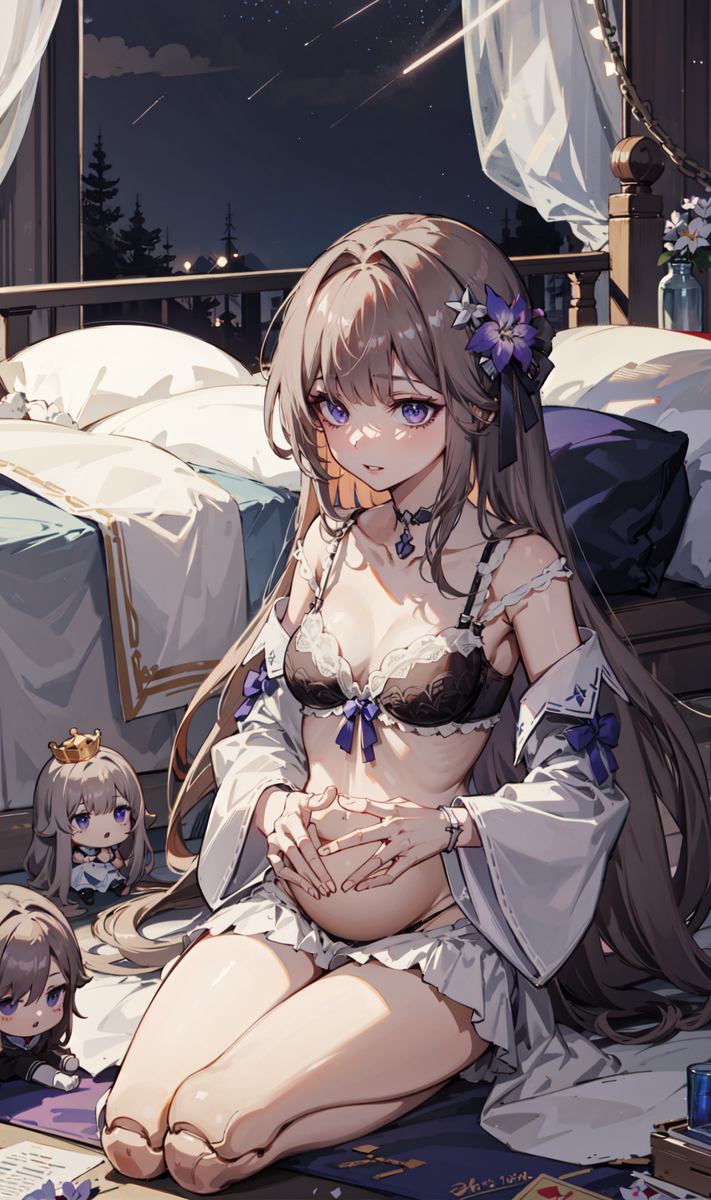 妊娠人形ヘルタ/怀孕人偶黑塔-pixiv插画-作品交流服务