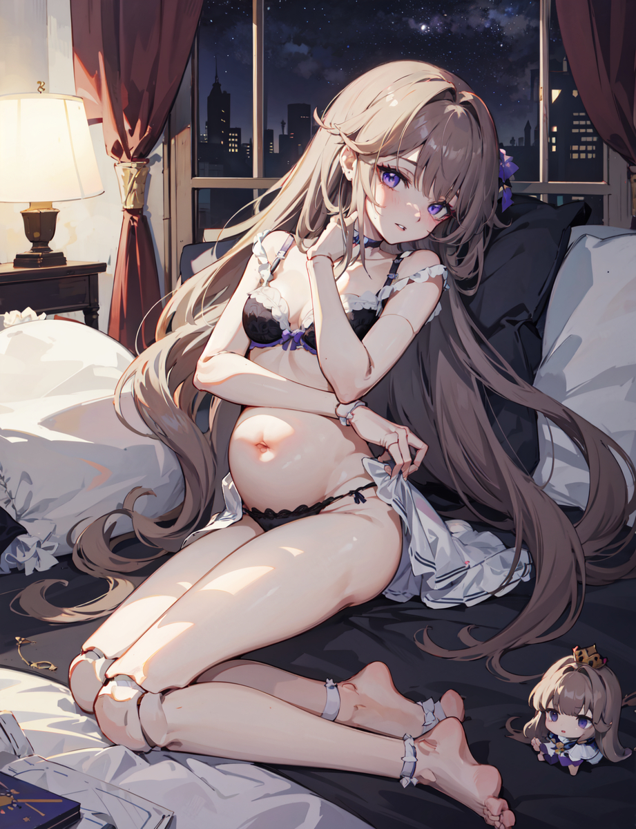 妊娠人形ヘルタ/怀孕人偶黑塔-pixiv插画-作品交流服务