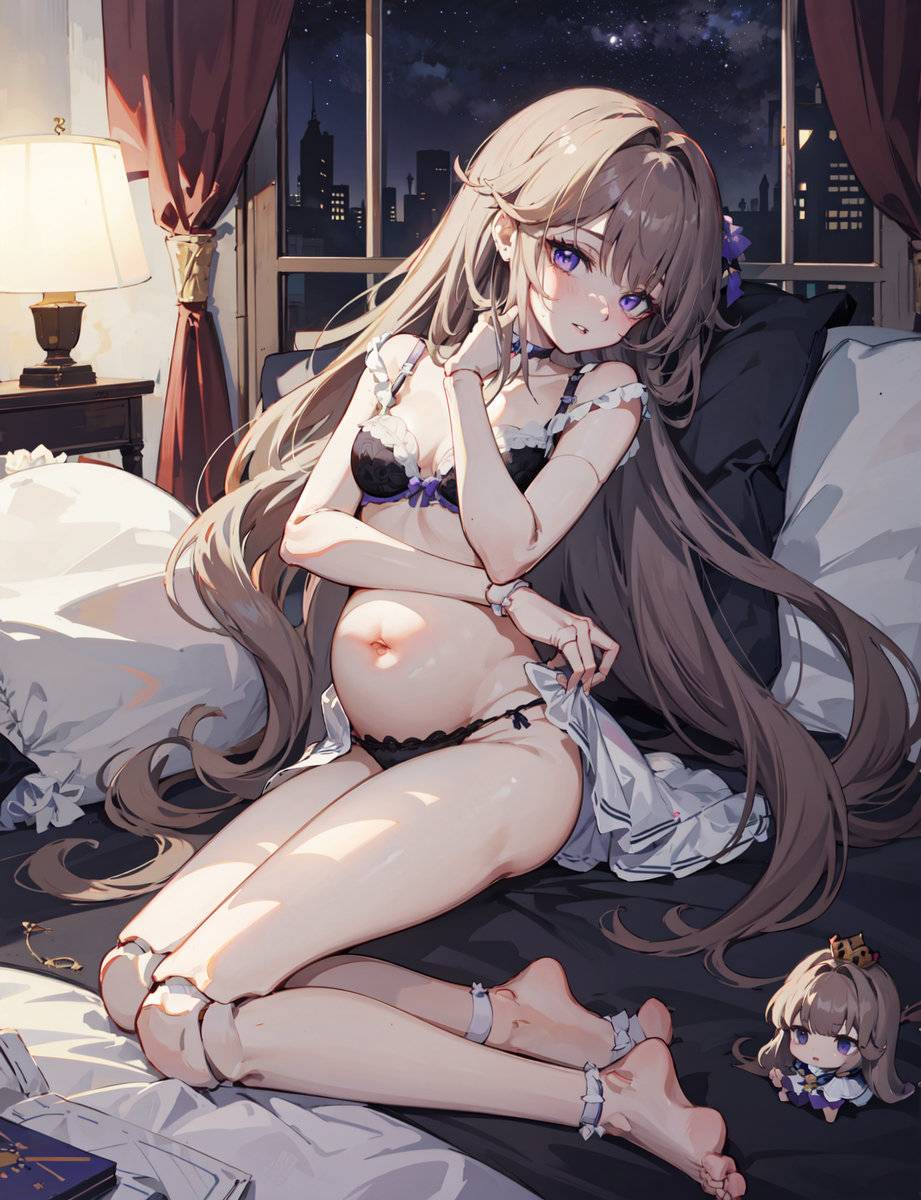 妊娠人形ヘルタ/怀孕人偶黑塔-pixiv插画-作品交流服务