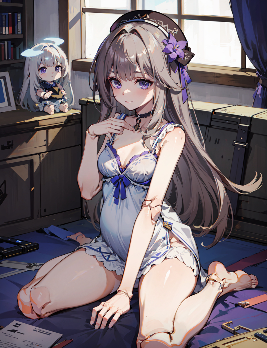 妊娠人形ヘルタ/怀孕人偶黑塔-pixiv插画-作品交流服务