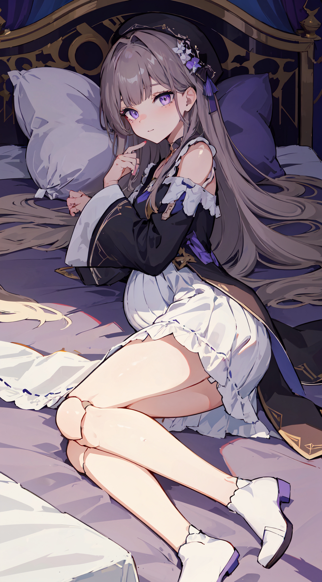 怀孕人偶黑塔的就寝时刻~/妊娠人形ヘルタの寝る~-pixiv插画-作品交流服务