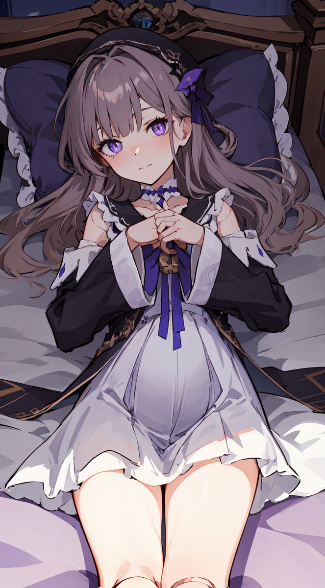 怀孕人偶黑塔的就寝时刻~/妊娠人形ヘルタの寝る~-pixiv插画-作品交流服务