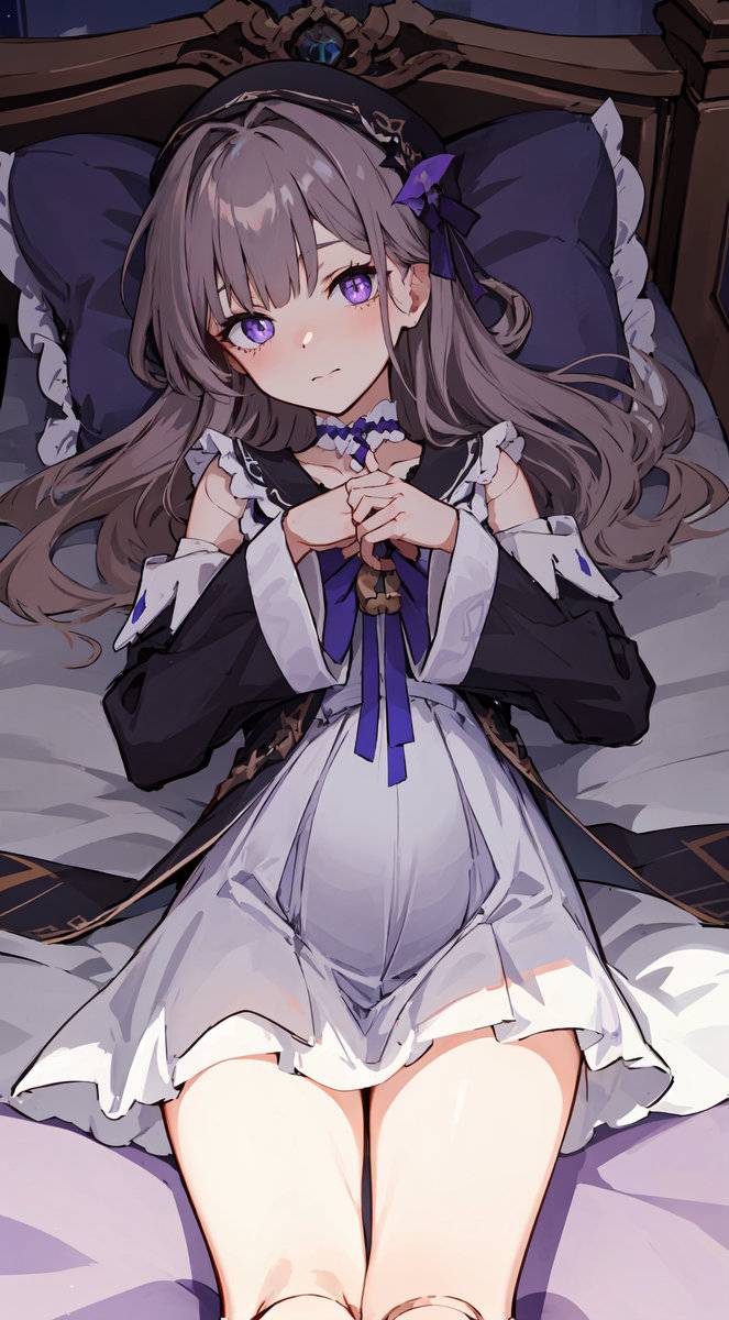 怀孕人偶黑塔的就寝时刻~/妊娠人形ヘルタの寝る~-pixiv插画-作品交流服务