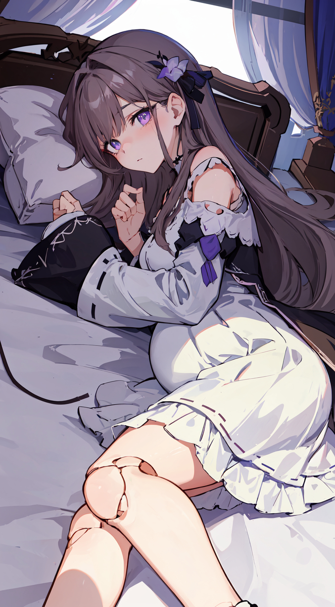 怀孕人偶黑塔的就寝时刻~/妊娠人形ヘルタの寝る~-pixiv插画-作品交流服务