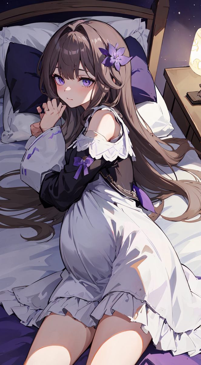 怀孕人偶黑塔的就寝时刻~/妊娠人形ヘルタの寝る~-pixiv插画-作品交流服务