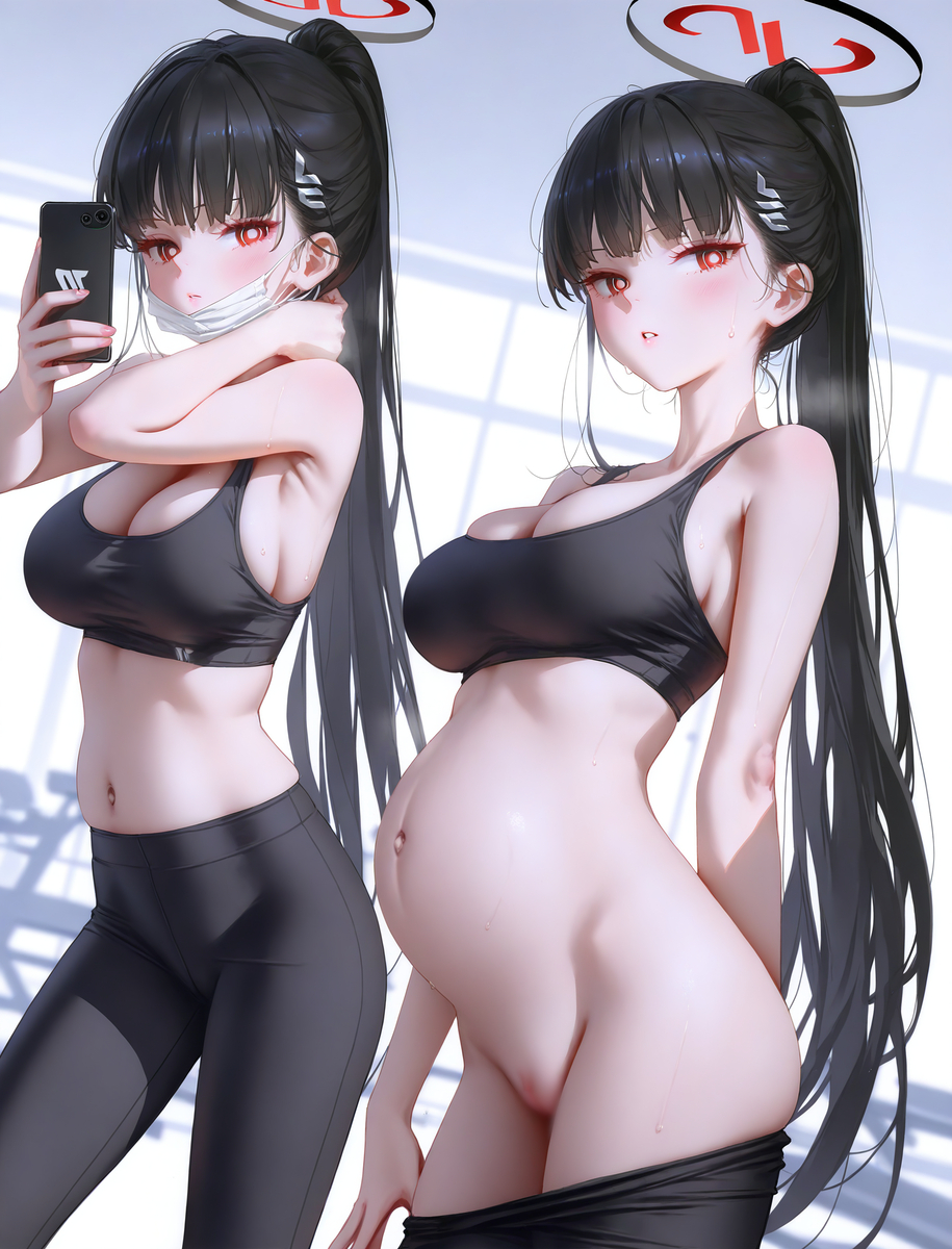 妊娠付|リオ(ヨガ服)-pixiv插画-作品交流服务