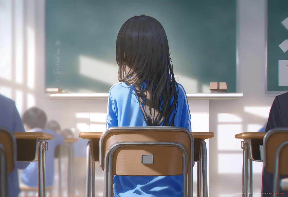 教室と彼女 #1-pixiv插画-作品交流服务