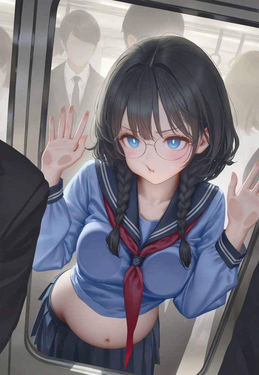 「満員電車」|真拥挤呀-pixiv插画-作品交流服务