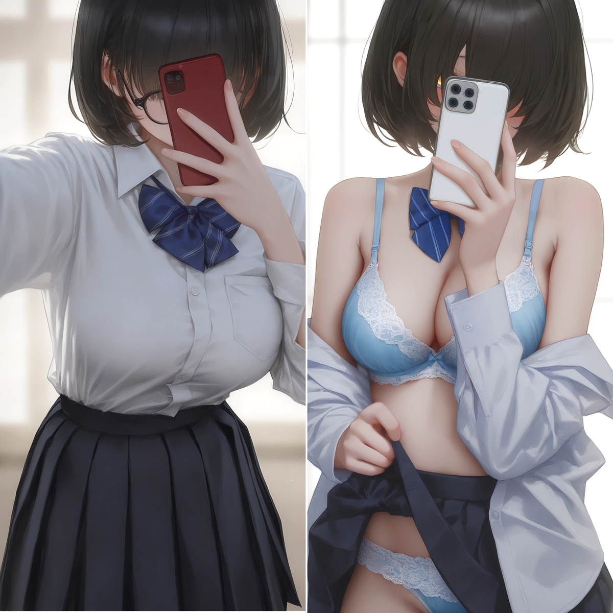 彼女たちの自撮り写真-pixiv插画-作品交流服务