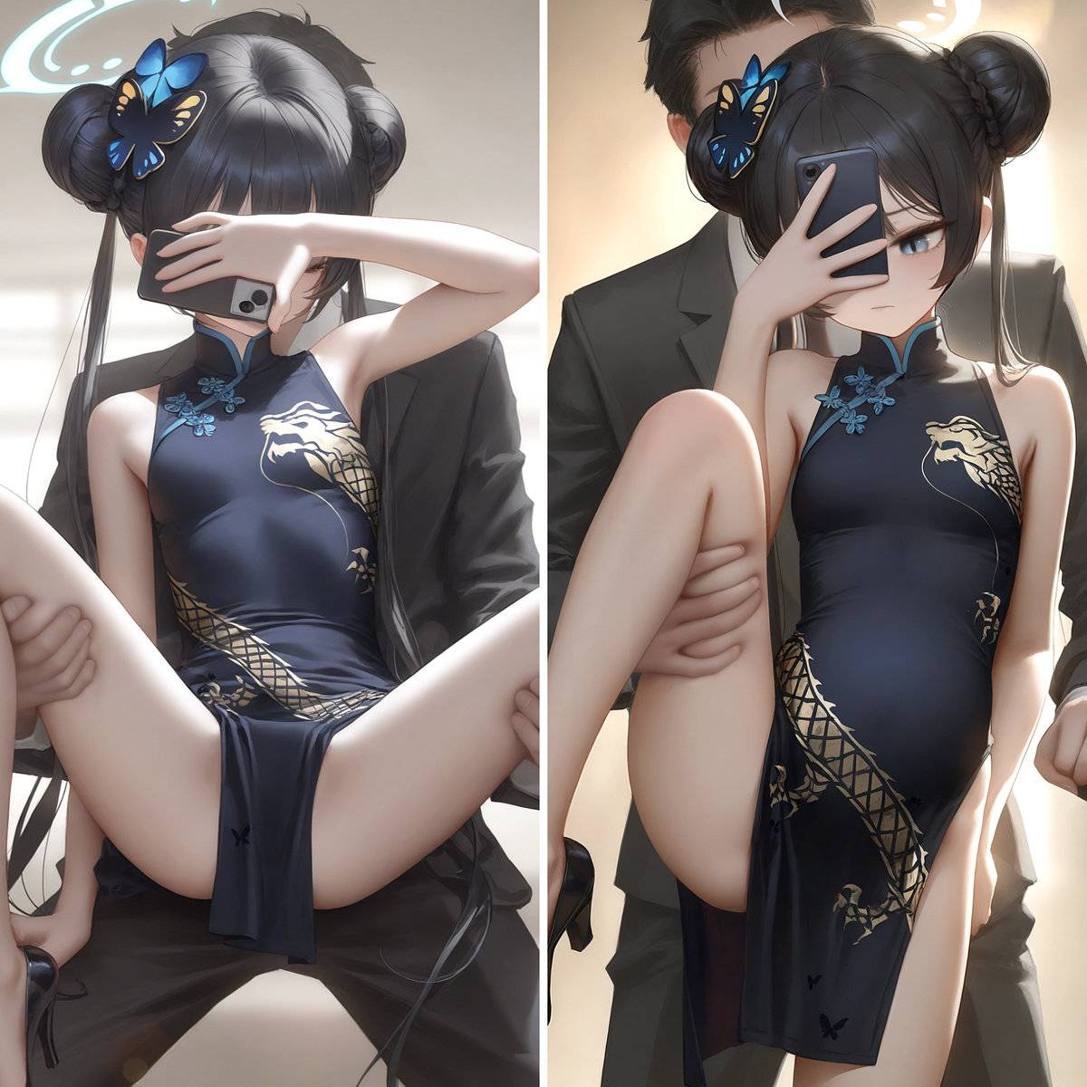 「 先生との一緒に自撮り」-pixiv插画-作品交流服务