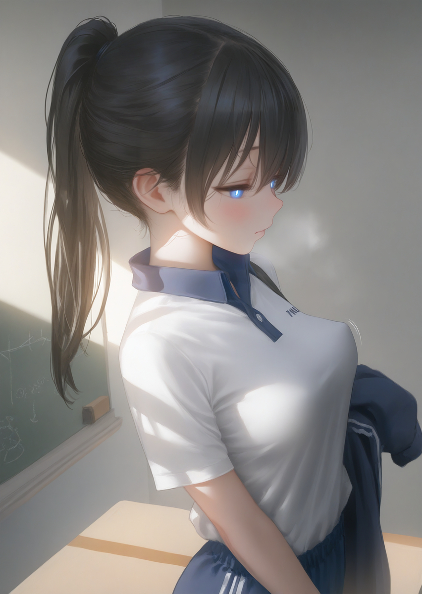 彼女とノーブラ登校/她与无内衣登校-pixiv插画-作品交流服务