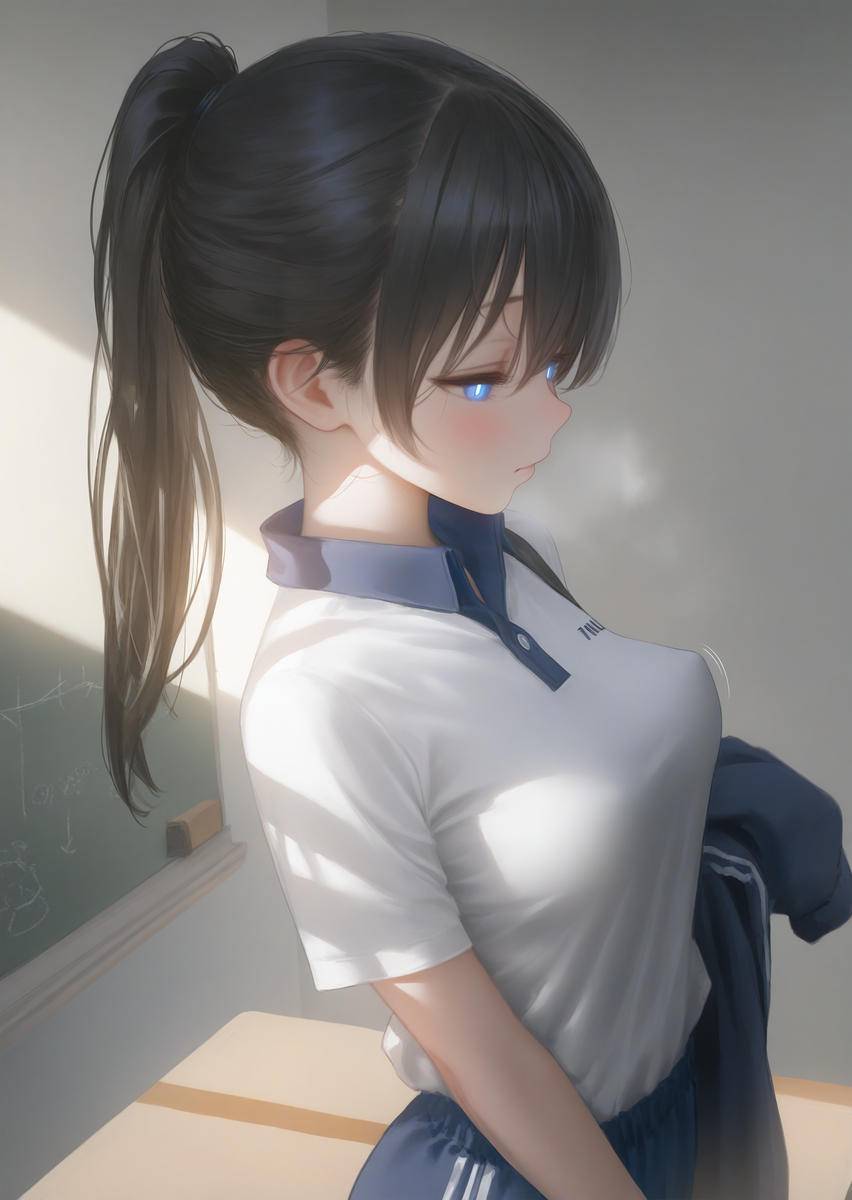 彼女とノーブラ登校/她与无内衣登校-pixiv插画-作品交流服务