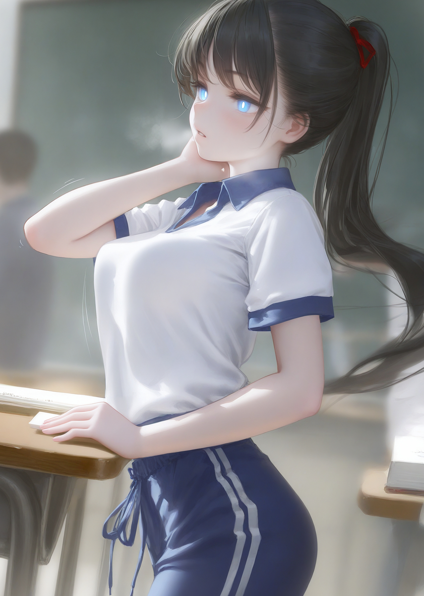 彼女とノーブラ登校/她与无内衣登校-pixiv插画-作品交流服务