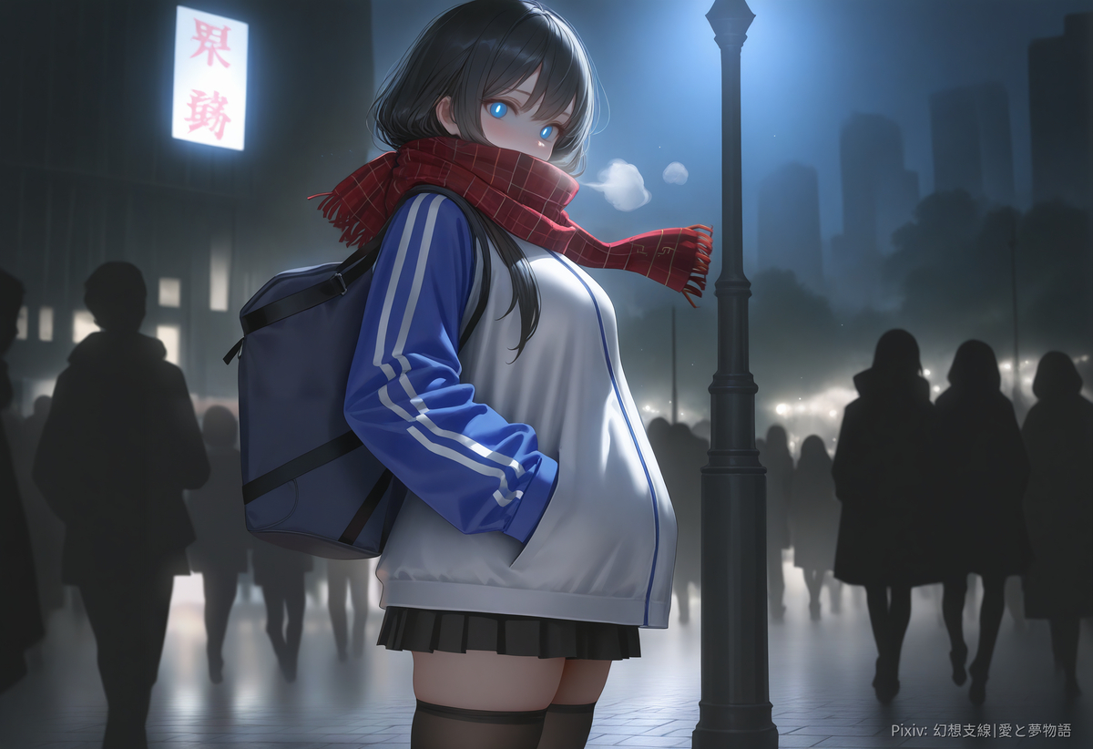 「冬の中の彼女」-pixiv插画-作品交流服务