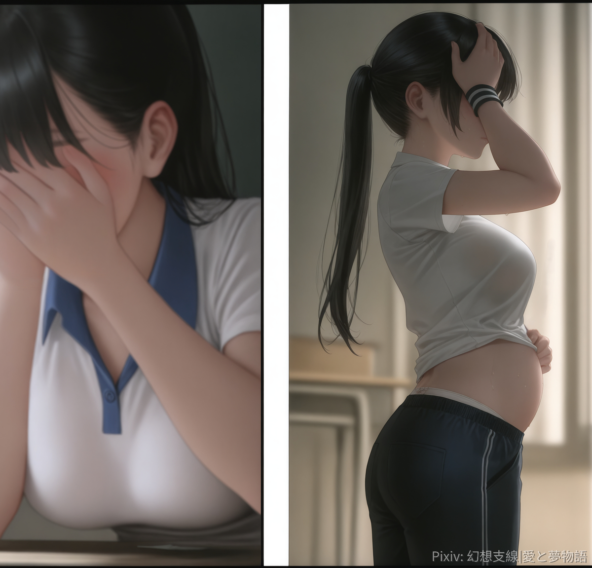图片[18]-妊娠付|「顔を覆う」“掩面”-pixiv插画-作品交流服务