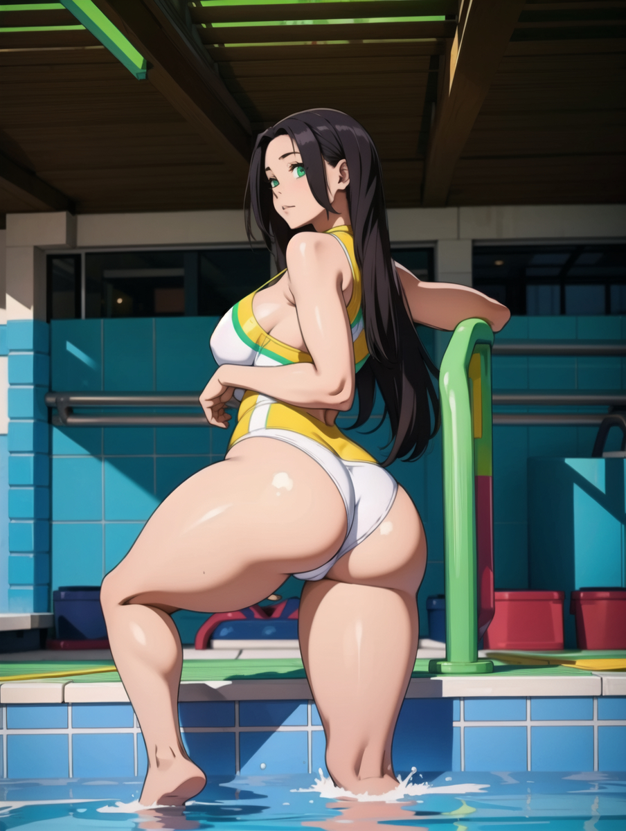 Big ass and tits in swimsuit-pixiv插画-作品交流服务