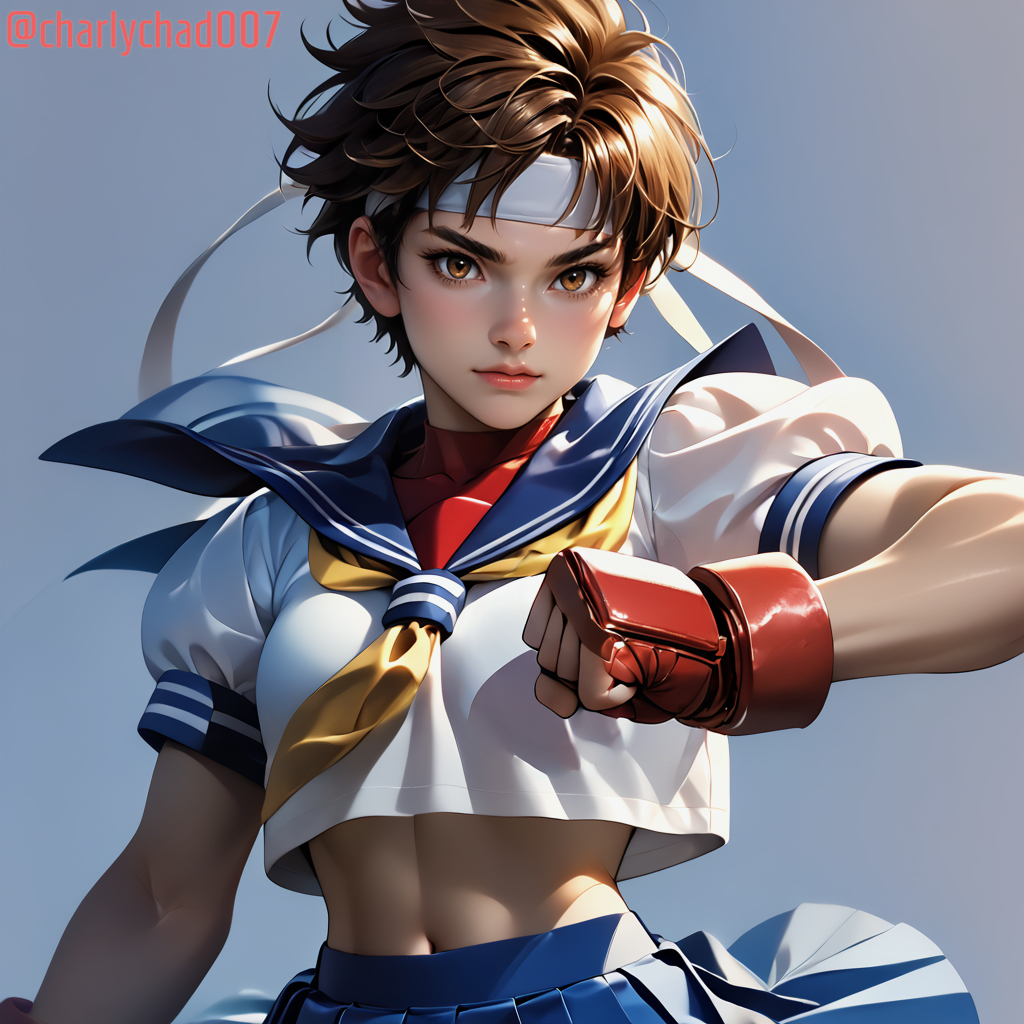 Sakura Kasugano-pixiv插画-作品交流服务