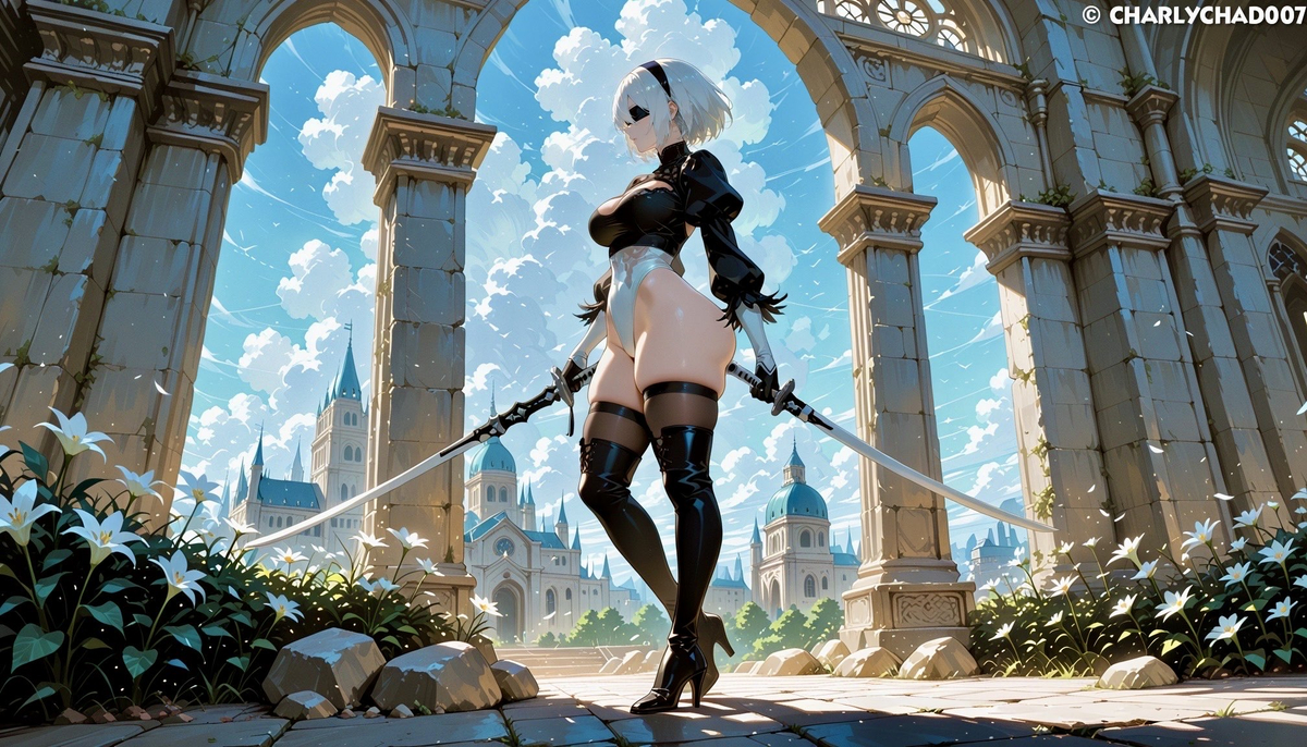 2B wallpaper-pixiv插画-作品交流服务