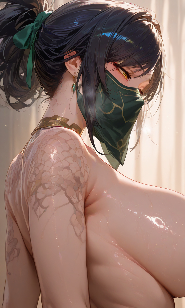 Akali High res wallpaper-pixiv插画-作品交流服务