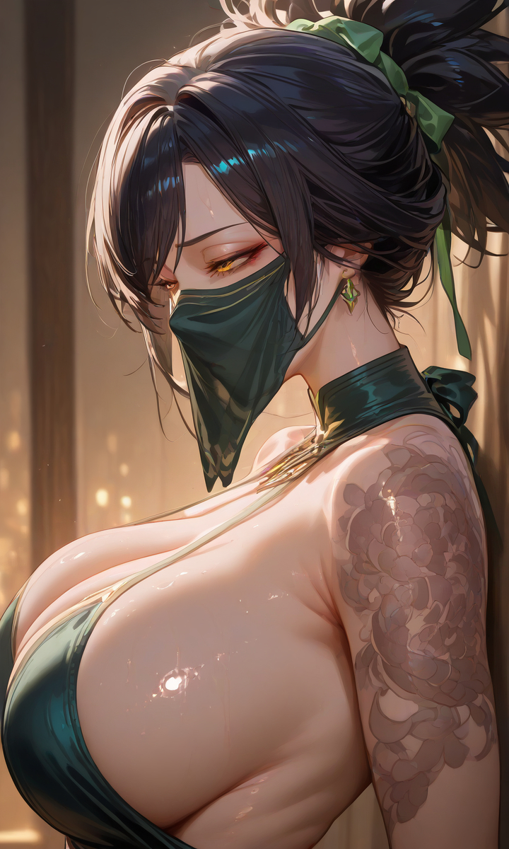 Akali High res wallpaper-pixiv插画-作品交流服务