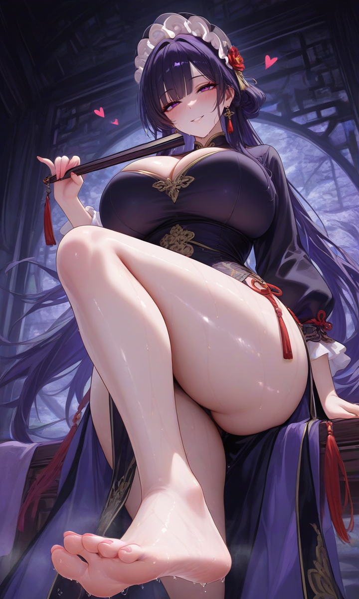 Sexy high slit qipao (OC)-pixiv插画-作品交流服务