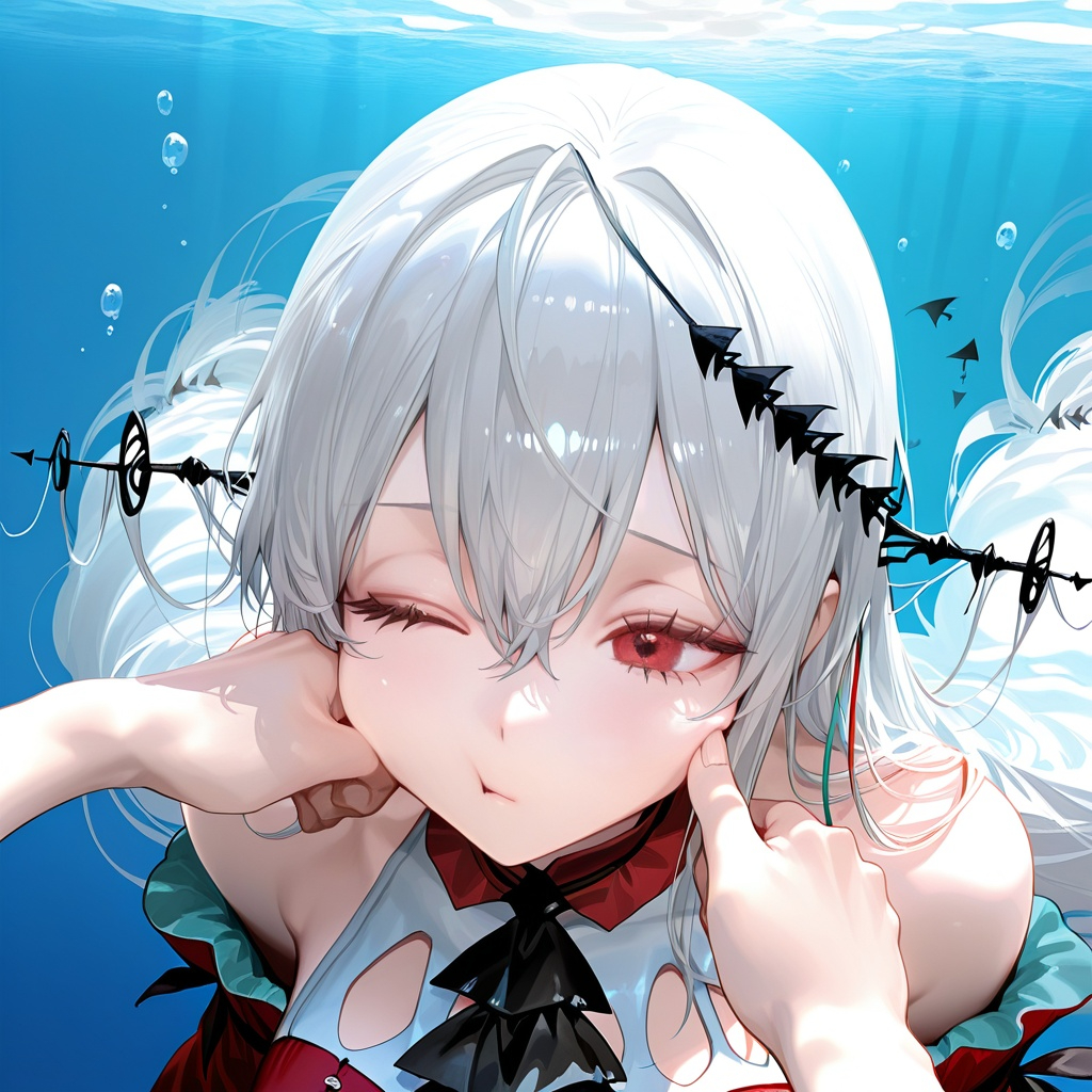 在水下遭遇红色虎鲸袭击！-pixiv插画-作品交流服务