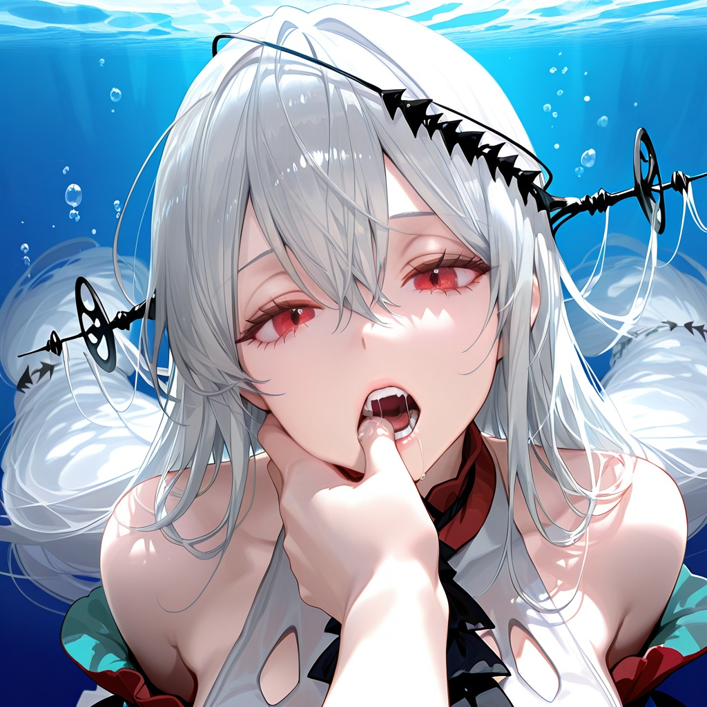 在水下遭遇红色虎鲸袭击！-pixiv插画-作品交流服务